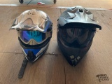 (2) Motorcycle Helmets and (2) Goggles