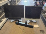 (2) Dell Monitors and (1) Speaker