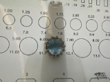 14k Gold Topaz and Diamond Ring, 4.36g