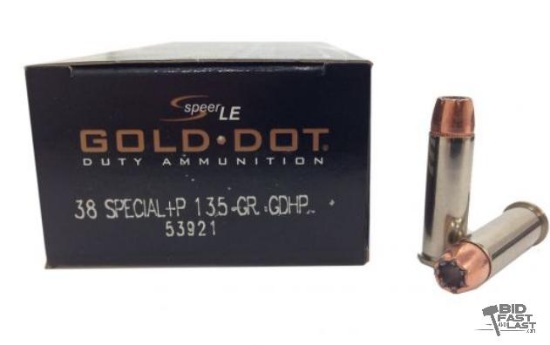 NEW!!! 1000 RDS Of Gold Dot .38 Special Ammo