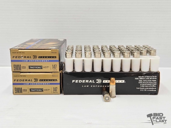 NEW!!! 150 Rounds Federal Premium 9mm 147gr Ammo