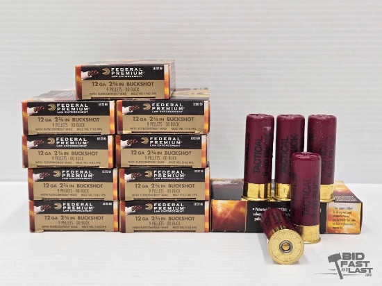 NEW!!! 50 Rounds Federal Premium 12ga Buckshot Shotgun Ammo