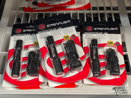 NEW!!! (7) Streamlight Macrostream USB Flashlights