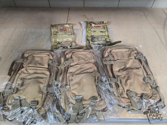 NEW!!! (3) Glock Backpacks and (2) Speed Track Tactical Christmas Stockings