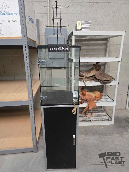 Bench Made Glass Display Cabinet with Keys