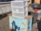 (2) Sterlite Plastic Drawer Cart