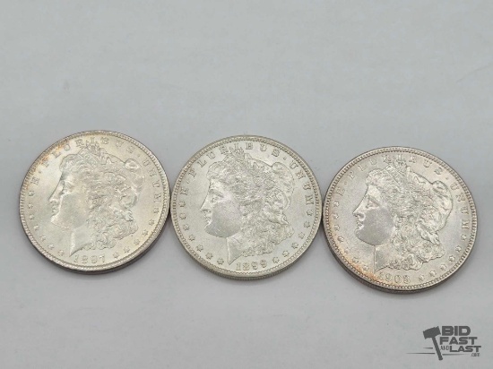 (3) 1897-1903 Morgan Silver Dollars