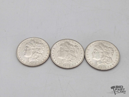 (3) 1878 Morgan Silver Dollars