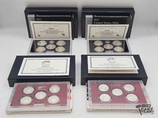 2010-2011 United States Mint Silver Proof Quarter Set