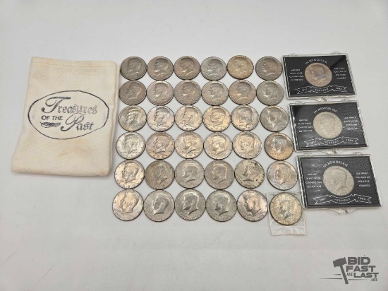 (39) Kennedy Half Dollar Coins