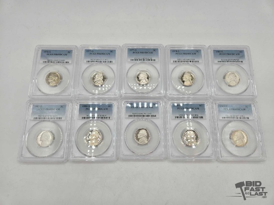 (10) 1976-1989 Graded Jefferson Nickels