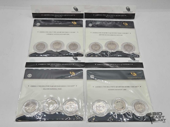(4) America The Beautiful Quarters Set