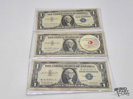 (3) 1957 $1 Silver Certificates