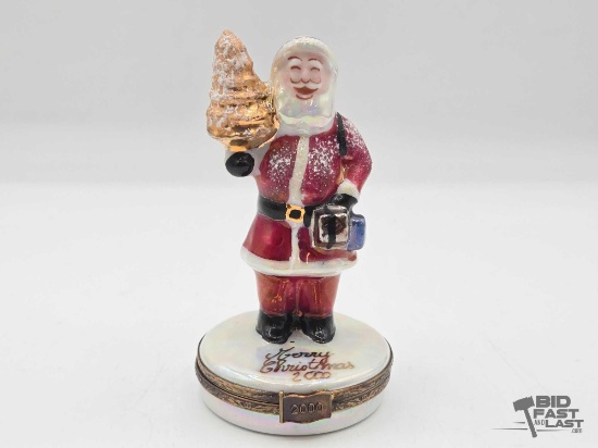 2000 Santa Limoges Trinket Box
