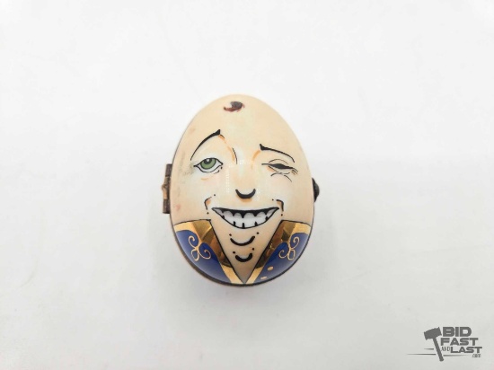 Boy Egg Limoges Trinket Box