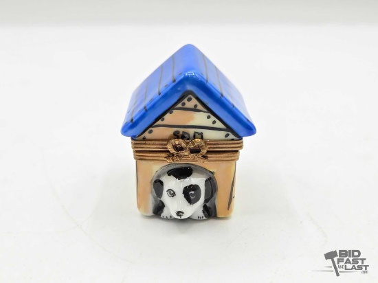 Dog House Limoges Trinket Box