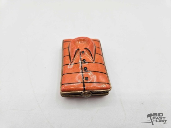 Orange Shirt Limoges Trinket Box