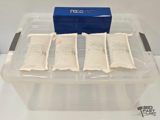 Tote, PCGS Coin Box and (4) Magnum Pak
