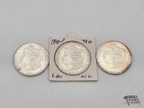 (3) 1890-P Morgan Silver Dollars