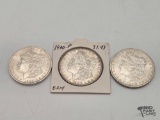 (3) 1896-1900 Morgan Silver Dollar