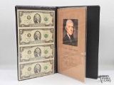 (4) 2003 $2 Green Seal Uncut U.S. Bills