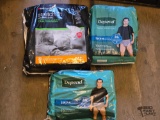(3) Bags Of Adult Diapers