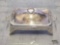 Silver Casserole Dish W/ Lid & Glass Dish