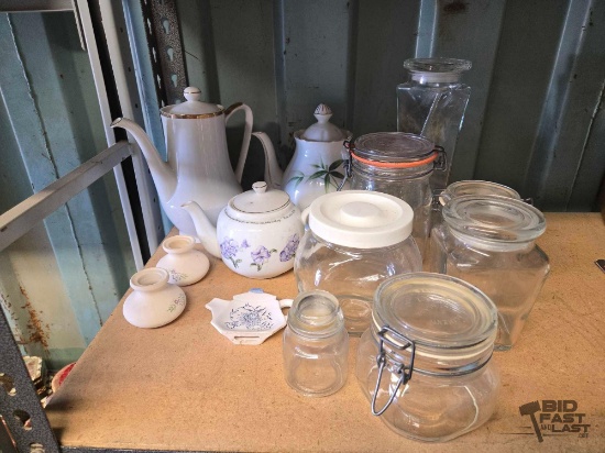 Glass Jars, Teapots & More