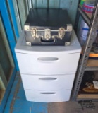 Case & 3 Plastic Drawer Organizer