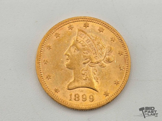 1899 $10 Dollar Liberty Gold Coin, 16.80g