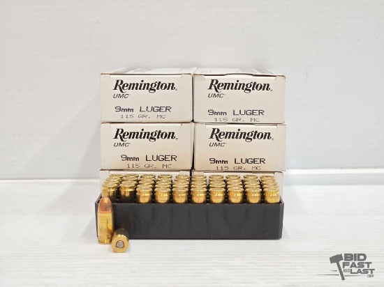 NEW!!! (300) Rounds of Remington 9mm Luger Ammo