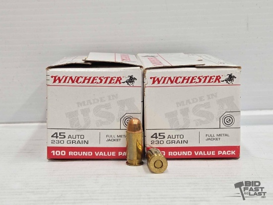 NEW!!! (200) Rounds Winchester 45 Auto Ammo