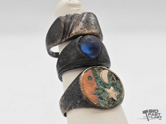 (3) Sterling Silver Rings, 20.60g