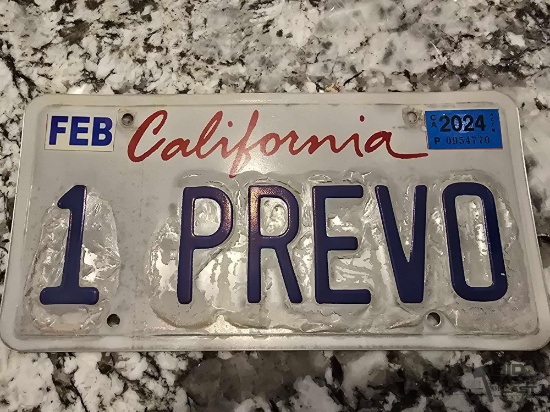 "1 PREVO" License Plate - Transferable and One of a Kind!!!