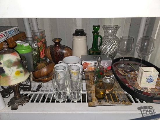 Glass Cups, Decorative Plate, Wooden Bowls, Serving Trays, Lamp