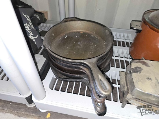 (6) Cast Iron Skillets