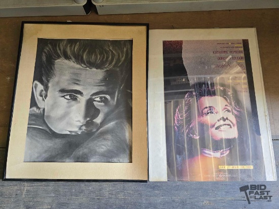 Framed Bradford James Salamon James Dean Portrait and The Westside Waltz Movie Poster