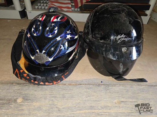 (2) Harley Davidson Motorcycle Helmets