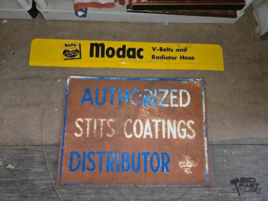 (2) Metal Signs