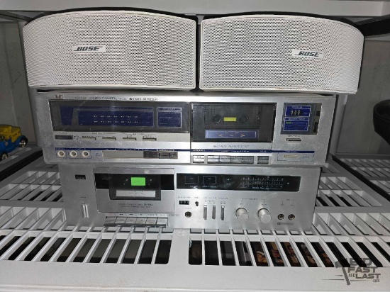 (2) Stereo Cassette Decks and (2) Bose Speakers