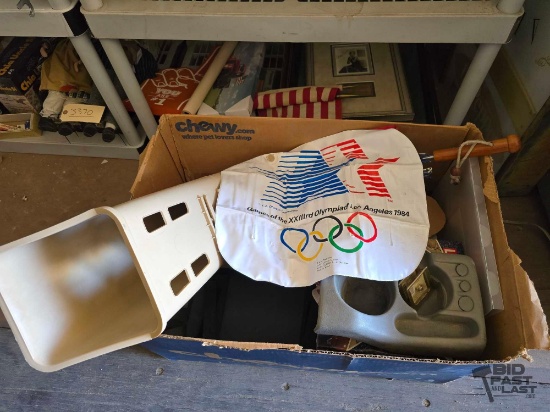 Daily Press DuraTube Mailbox, Car Cup Holder, Umbrella, 1984 Los Angeles Olympic Inflateable Pillow