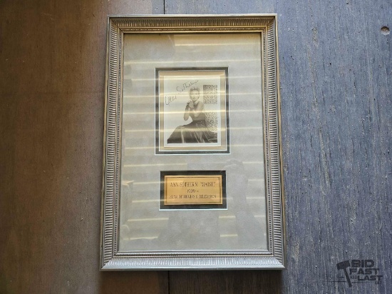 Framed Signed Ann Southern Photo