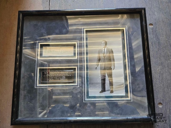 Framed Anthony Quinn Photo and Signature