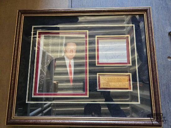 Framed Richard Boone Photo with Signature