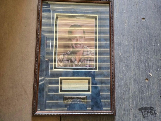 Framed Tyrone Power Photo and Signature