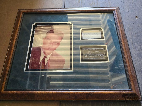 Framed Montgomery Clift Photo and Signature