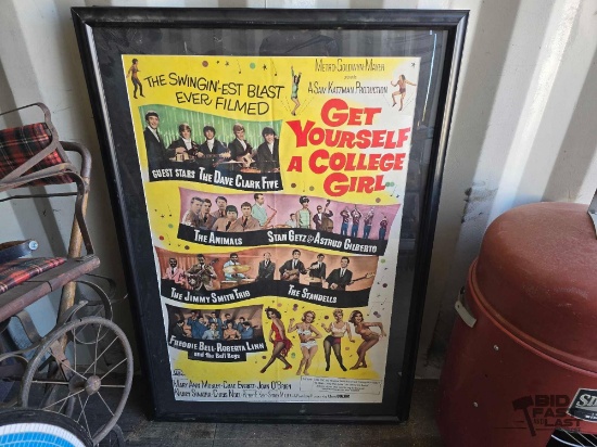 Framed "Get Yourself a College Girl" Movie Poster