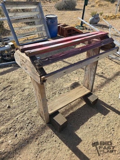 Wooden Saddle Rack