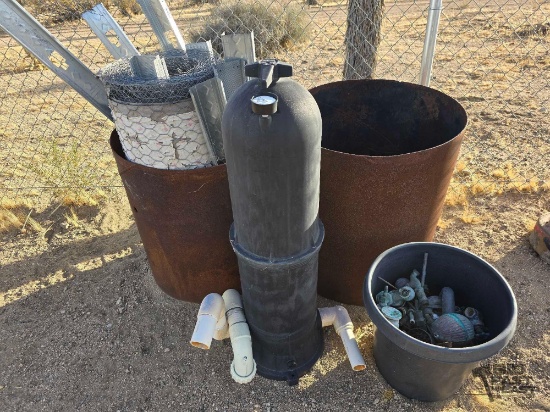 Roll of Fencing, Brass and Copper Fittings, Pipe