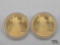 (2) 1933 Gold Layered Walking Liberty COPY Coins